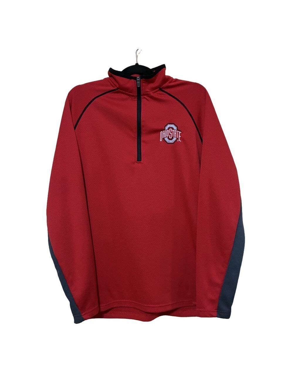 Ohio State Buckeyes 1/4-Zip Sweatshirt Men’s L Varsity Red Pullover NCAA